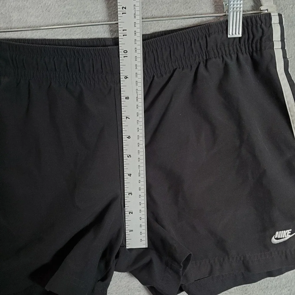 Nike Women Activewear Shorts Medium Black Logo Workout Gym Running READ